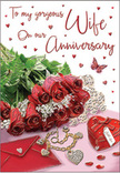 The image captures an intimate anniversary moment as if set on a carefully arranged sideboard in a Southgate flat, where romance is expressed through flowers, keepsakes, and gentle light. A lush spray of red roses stretches across a shimmering surface, each bloom plump and velvety, their deep crimson tones glowing like embers under soft illumination. The petals curl delicately at the edges, touched with fine highlights that recall early morning light over the rooftops near Southgate High Street. Nestled among the blossoms, sprigs of delicate greenery add texture and movement, their fresh tones balancing the drama of the red. Just below the bouquet rests a neatly placed envelope, its flap slightly lifted as if a heartfelt message has just been read. Nearby, a heart-shaped locket lies open, hinting at a cherished photograph or inscription hidden within, while a dainty string of pearls snakes gently across the scene, catching points of light. Jewel-like decorations and tiny red hearts are scattered in a loose, playful trail, leading the eye back to the anniversary card whose scripted greeting curls across the background. A single butterfly motif appears close to the flowers, adding a touch of magic and suggesting the delicate, transformative nature of long-lasting love. The overall palette is drenched in passionate reds softened by blush tones and warm neutrals, evoking the quiet devotion of partners celebrating another year together in their North London neighbourhood. The composition feels both opulent and tender, like a private celebration captured in one still, glowing moment.